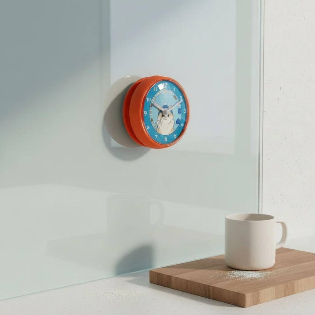 Waterproof Bathroom Clock Compact Size House Decoration for Children