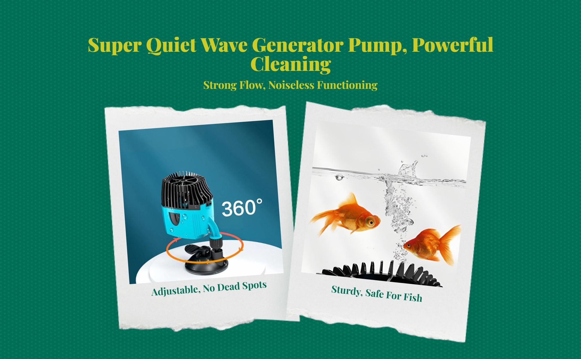 Adjustable aquarium wave pump