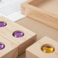 Wooden Crystal Blocks Natural Wood Acrylic Crystal Blocks Polished Edges