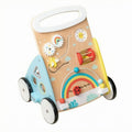 Wooden Baby Push Stroller Multi-Function Toddler Push Toy Smooth Edges