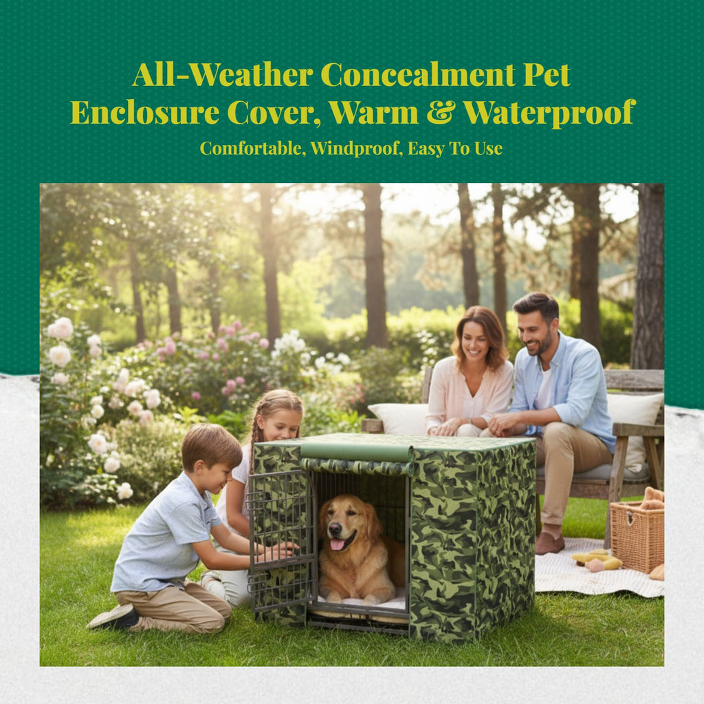 Waterproof Outdoor Dog Kennel Cover, Windproof, Insulated