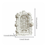 Floral Window Dollhouse Decor Rosy Floral Design 1:12 Scale Dollhouse Decoration