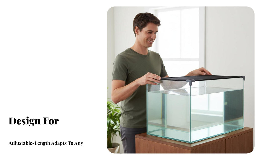 Cut-to-Fit Aquatic Aquarium Anti-Jump Net Good Light Transmittance Aquarium Screen Cover High Clarity Aquatic Aquarium Lid Quick Installation for Aquarists, Cat Owners, Aquariums, Terrariums, Home