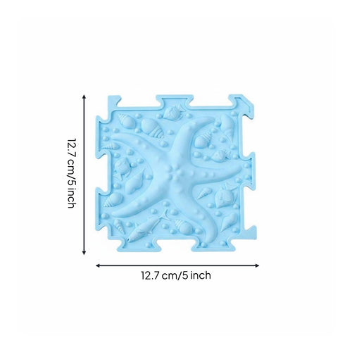 4 Pieces Square Silicone Tactile Mat Pebble Bumps Silicone Sensory Pad