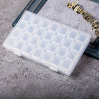 28 Grid Organizer Box Portable Bead Storage Container Multi-Purpose for Crafting