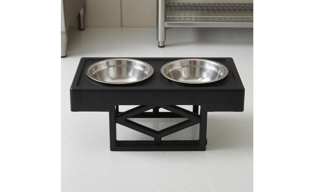 Elevated Pet Feeder Stainless Steel Dog Bowl Stand Foldable