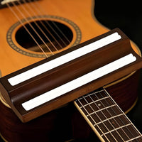 Wooden Guitar Pick Holder Double-Row Slots Guitar Pick Display Box for Teaching