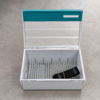 Peg Insert Box Hinged Lid Hard Lure Case Front Notch for Anglers