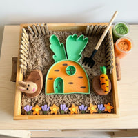 Carrot House Sand Toy Set 3D Printed Play Mold Set for Children, Toddlers