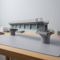 Bridge Model with Railings Assembly Required for Railway Layouts, Dioramas
