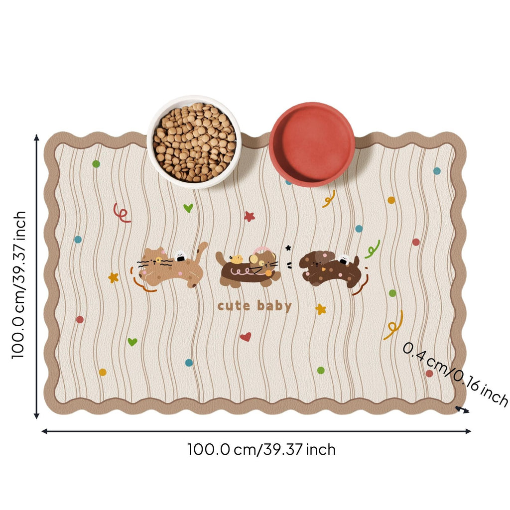 Waterproof non-slip pet mat