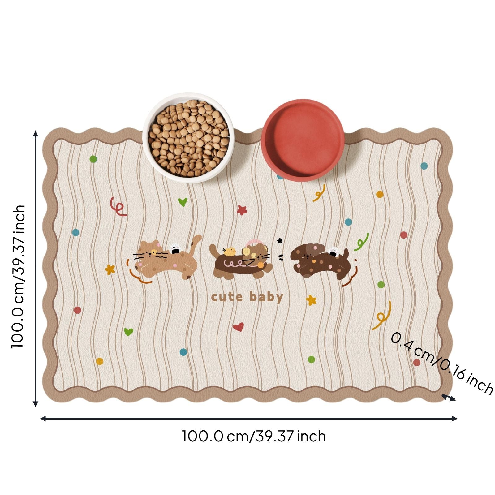 Waterproof non-slip pet mat