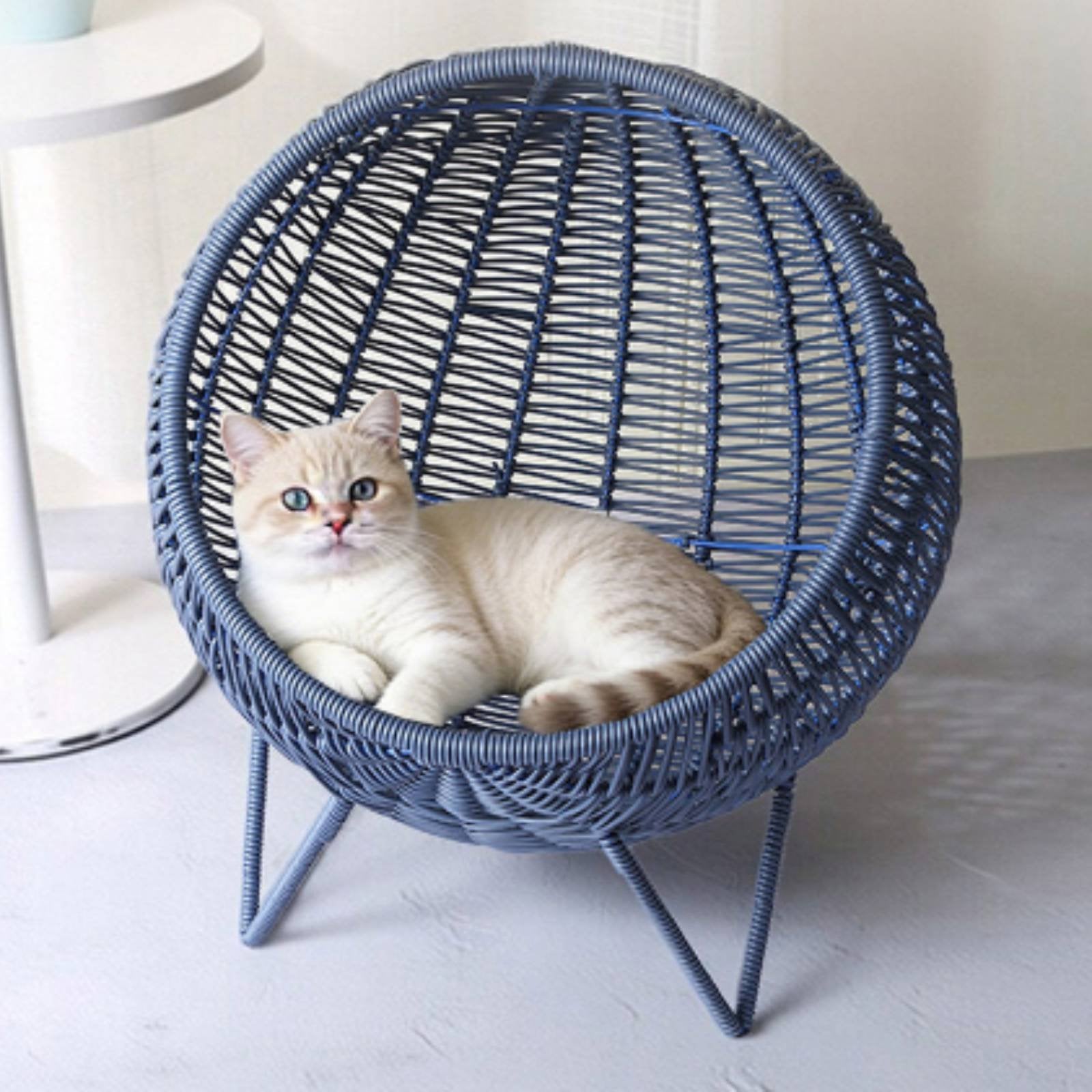 Feline Lounge Bed Woven Feline Lounge Indoor Outdoor Use for Cats
