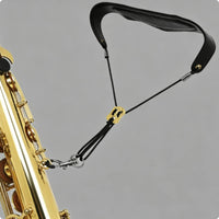 Leather Saxophone Strap Metal Hardware Padded Saxophone Strap Hook Clip