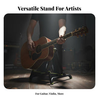 Foldable Guitar Stand Compact Folding Guitar Stand Lightweight for Traveling Artists, Beginners, Travel, Studio, Stage Performance