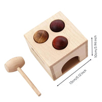 Wooden Ball Hammering Toy Rounded Edges Wooden Hammering Box Hand-Eye Coordination Child Plaything