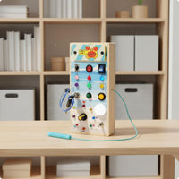 Steering Wheel Board Hand-Eye Coordination Driving Activity Board for Indoor