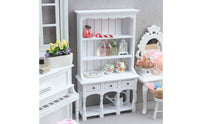 1:12 Scale Wooden Cabinet Detailed Design Wooden Miniature Cupboard
