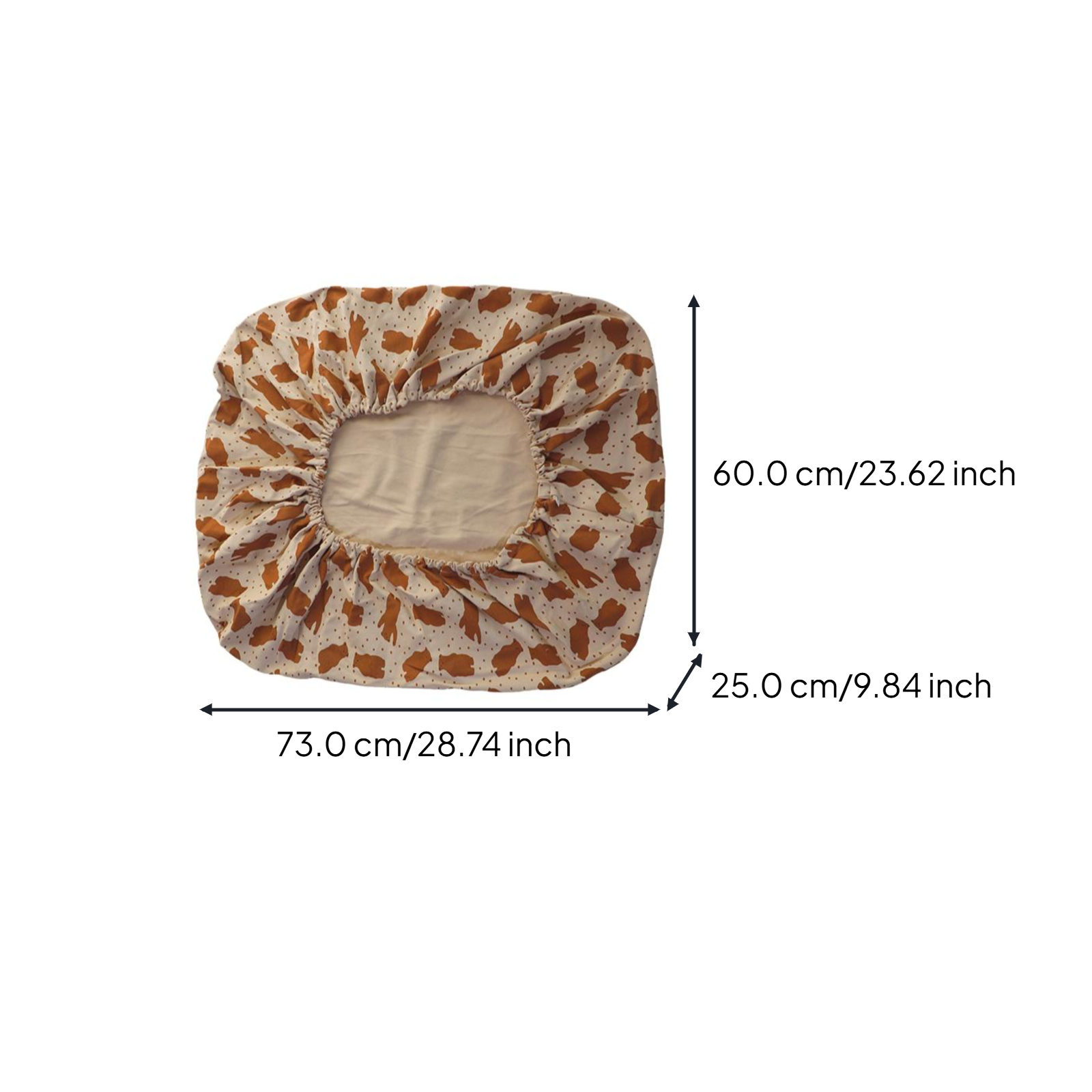 Washable zippered pet bed cover, custom sizes