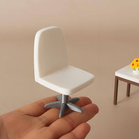 Miniature Computer Desk Set Scene Prop Dollhouse Office Set Realistic