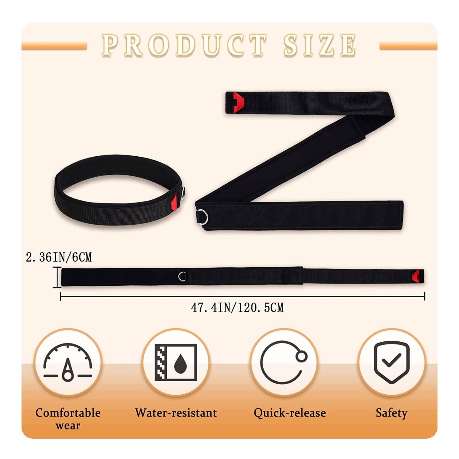 Quick Release Waist Leash TPU SUP Leash Anti-Slip for Surfing, Beach