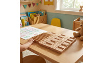 Number Learning Board Recessed Slots Wooden Number Board Rounded Corners Math Manipulative for Preschoolers