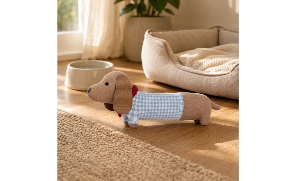 Soft Toy Dachshund Toy Soft Textile Sound-Producing Dog Toy Compact Size