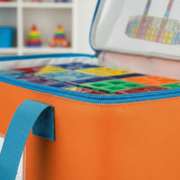 Toy Storage Bag Large Capacity Portable Construction Pieces Organizer Space Saving Tile Storage Bag for Young Children