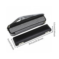 16-Hole Flute Case Set Shoulder Strap Flute Hard Case with Gig Bag Padded Lining Musical Instrument Accessory for Travel