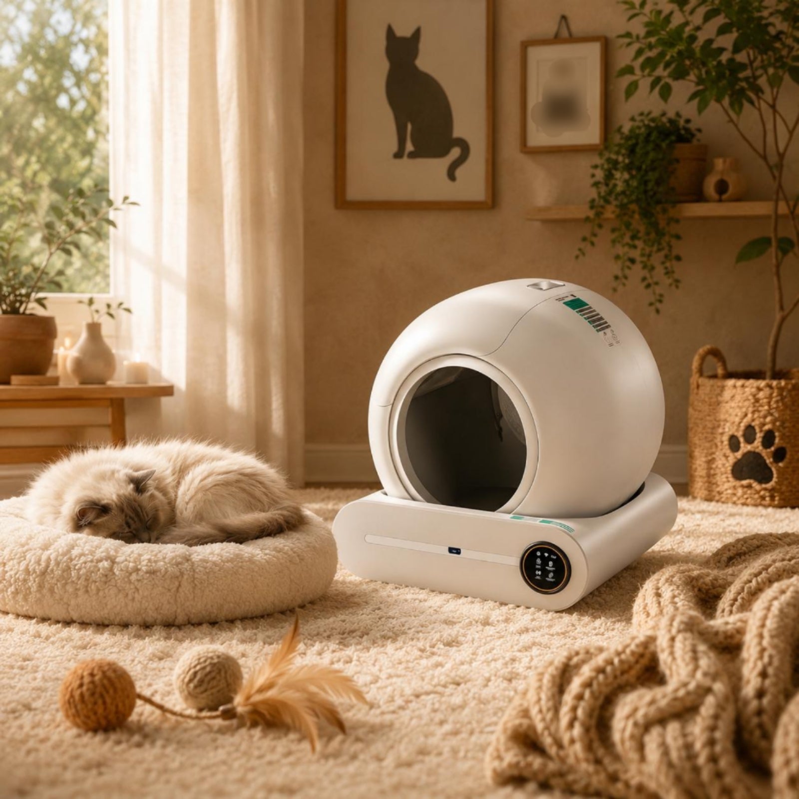 Smart Feline Litter Box Health Self-Cleaning Feline Litter Box Ultra-Quiet