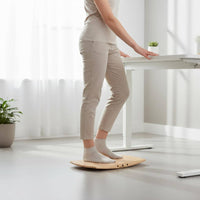 Wooden Wobble Board Sturdy Foot Massage Board Non-Slip for Home