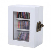 Wooden Bookshelf Ornament Three Shelves Mini Bookshelf Cabinet Rectangular Home Decor