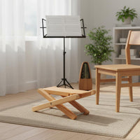 Adjustable Guitar Footrest Sturdy Wood Build Folding Guitar Footstool for Home