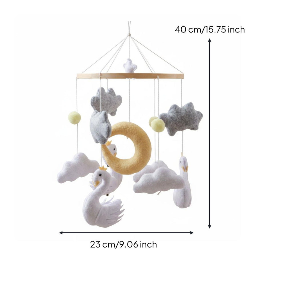 Textile Puff Crib Mobile Nordic Design Puff Crib Mobile Nursery Decor