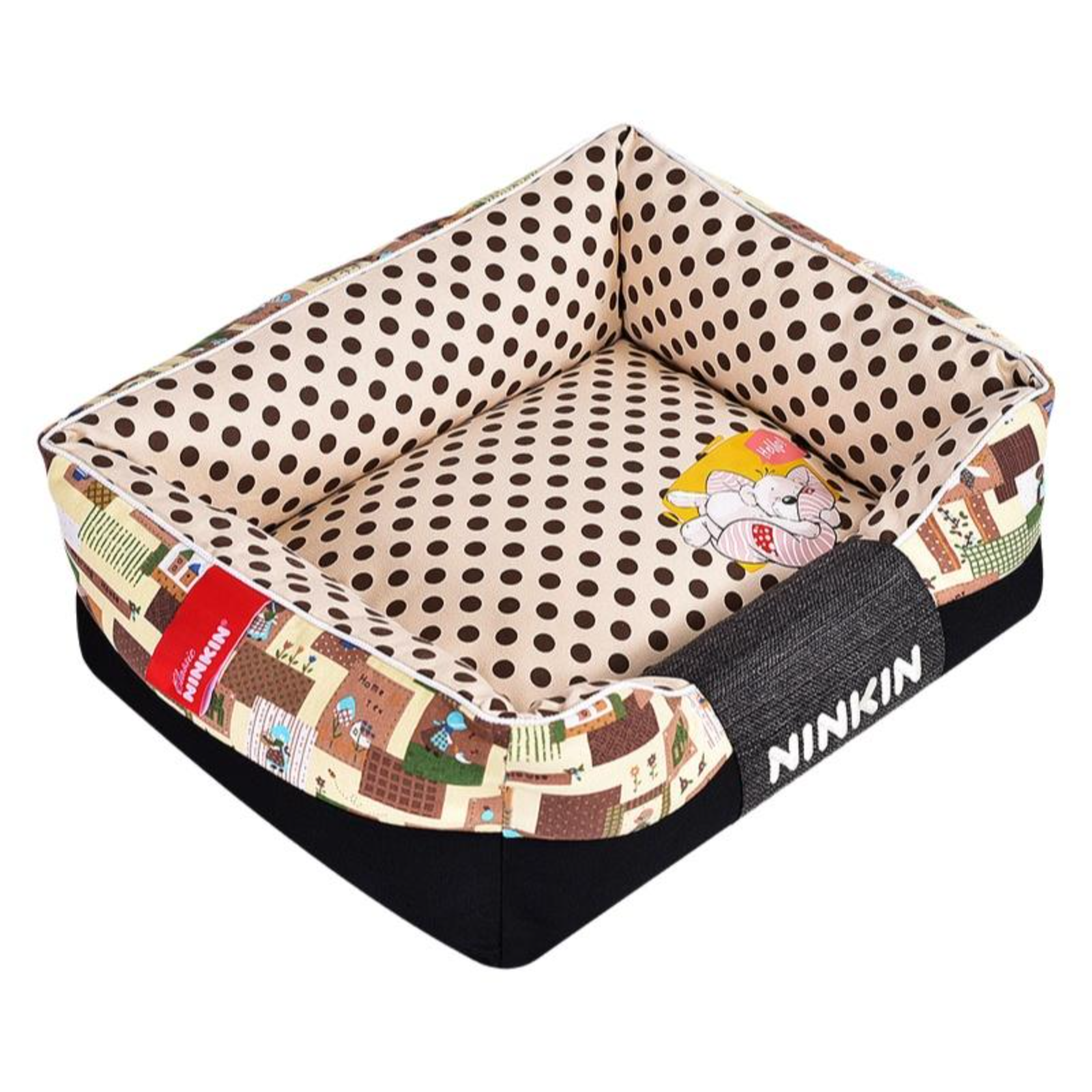 Calming Plush Pet Bed Removable Cover Warming Comfort