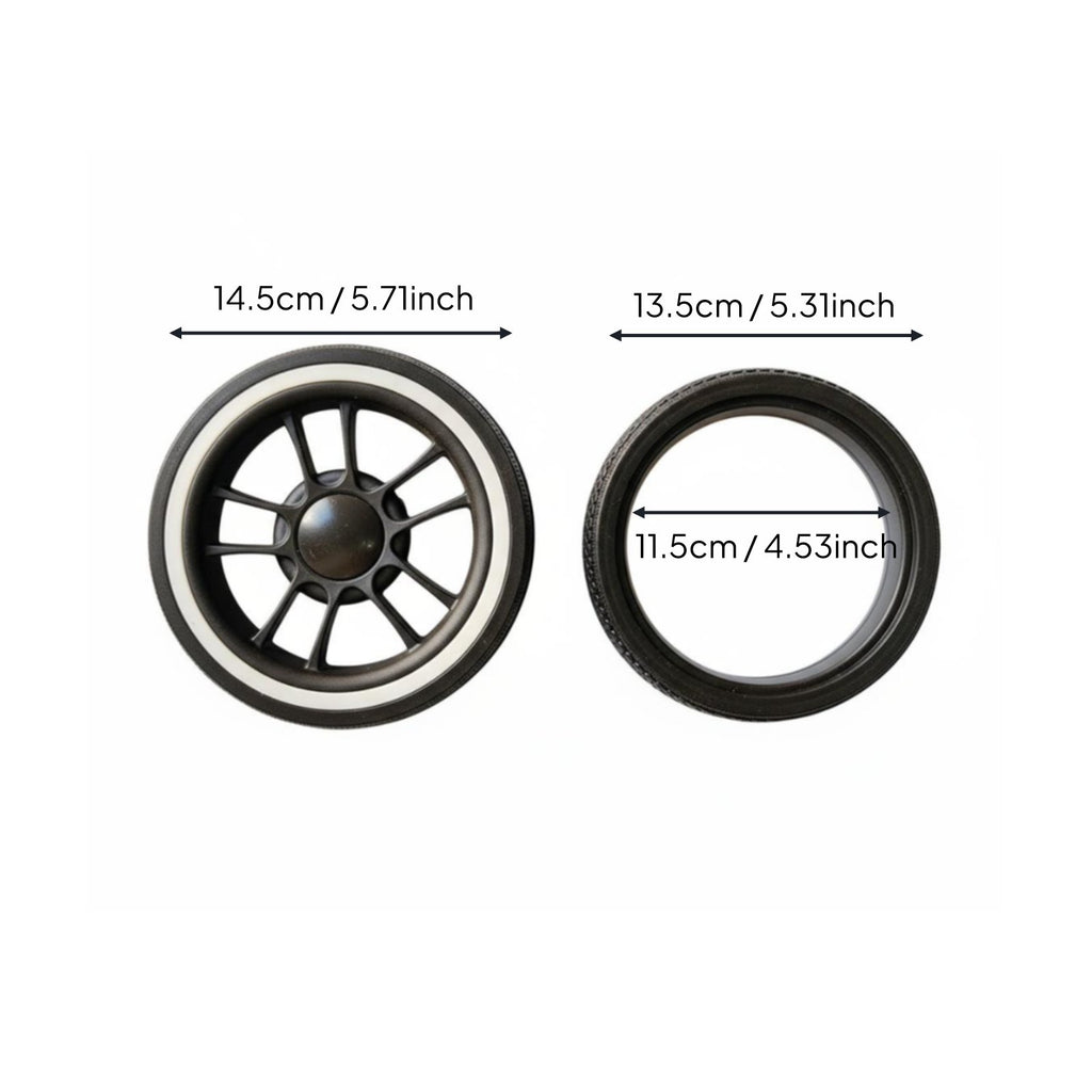 Baby Carriage Replacement Wheel Wear-Resistant Baby Carriage Rubber Tire