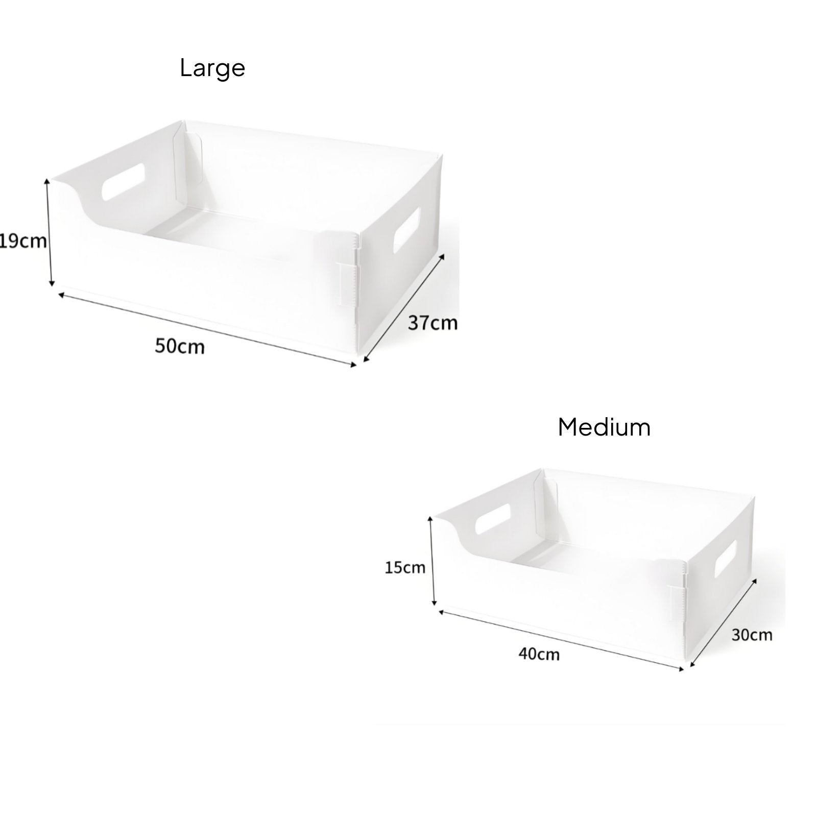 Foldable Litter Box uncoveredTop Pet Care Supplies PP Plastic for Temporary Use