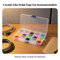 15 Pieces Transparent Pedal Knob Cap Effects Pedal Cap Mixed Colors