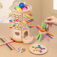 Wooden Balance-Stick Game Interactive Educational Balance Game Tabletop