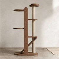 Wooden Cat Climber Climbing Tree Compact Cat Climbing Floor-Standing Structure Standing Pet Accessory