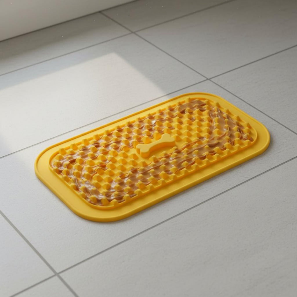 Silicone Slow Feeder Mat Spill-Resistant Dog Licking Surface Easy to Clean for Dogs