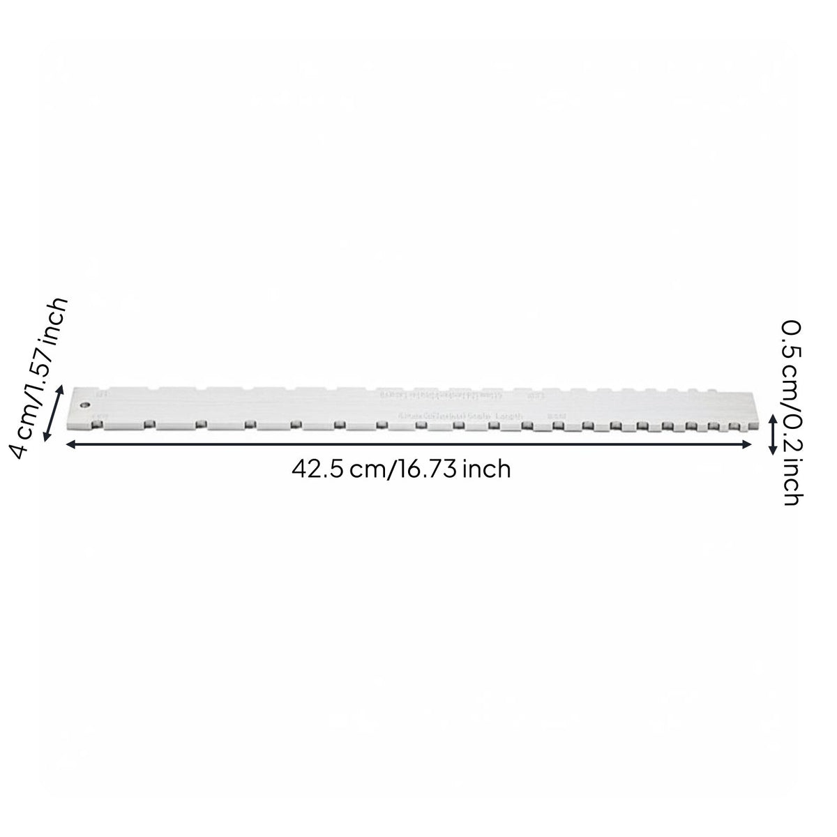Guitar Neck Notched Straight Ruler Precision Machined Notched Fret Gauge