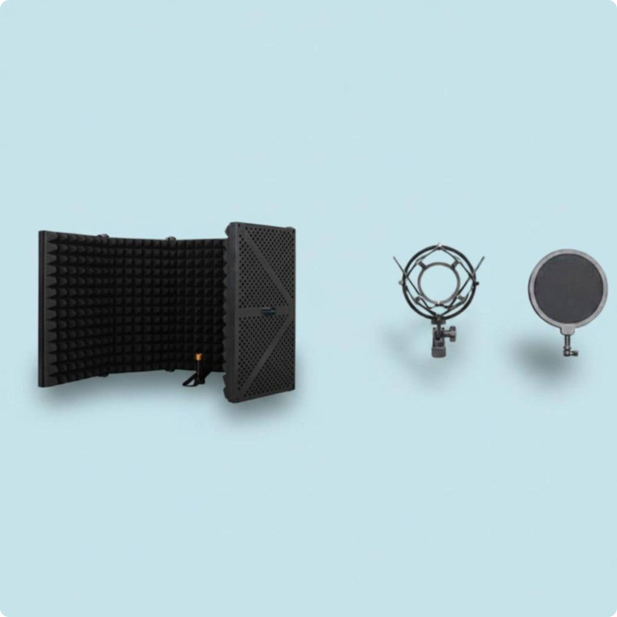 Folding Audio Pickup Barrier Foldable Audio Pickup Isolation Barrier Adjustable