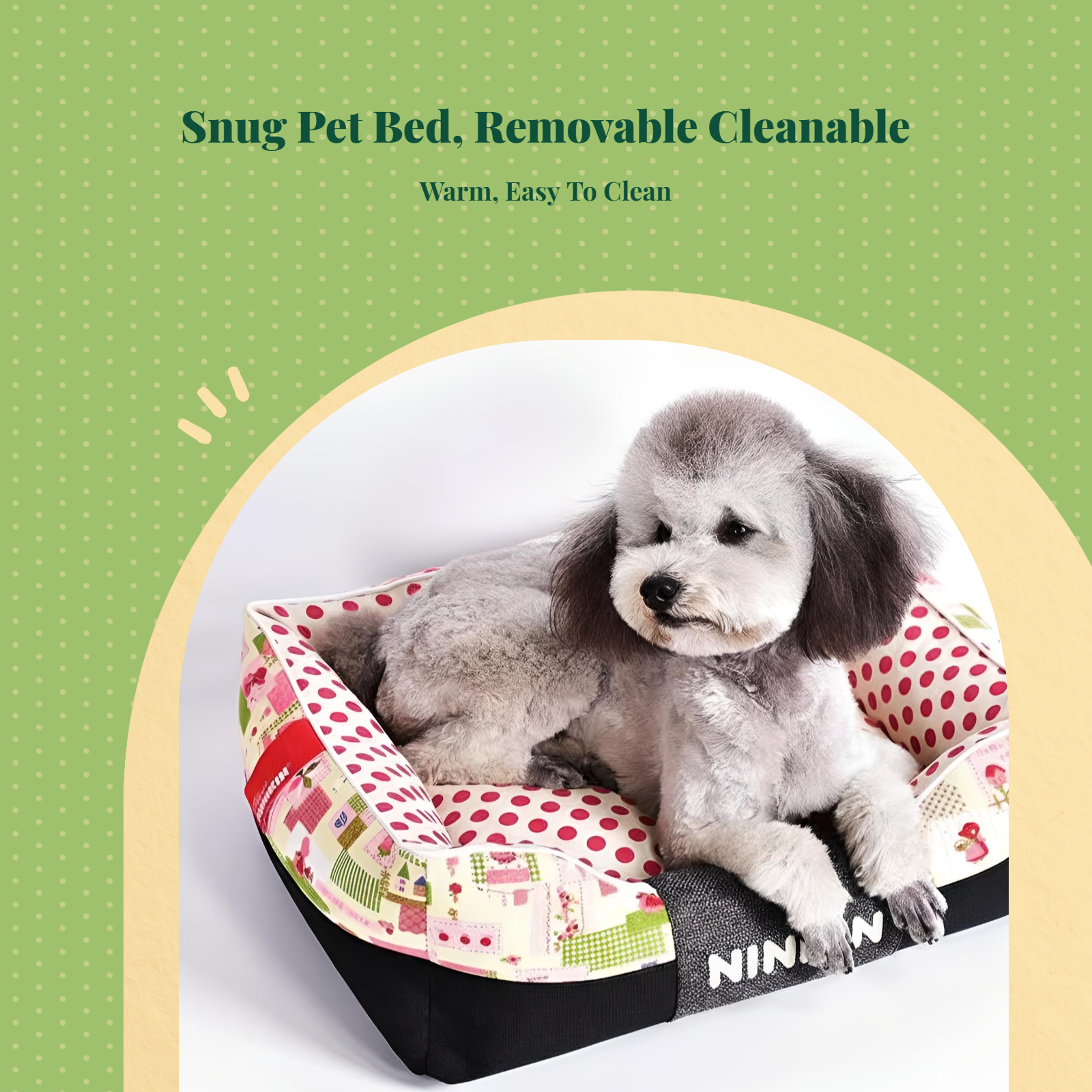 Calming Plush Pet Bed Removable Cover Warming Comfort