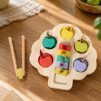 Apple Sorting Game Hand-Eye Coordination Color Matching Game Polished Edges