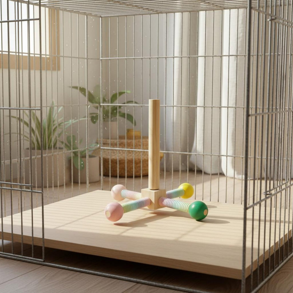 Parrot Rotator Toy Colorful Rotating Parrot Perch Easy to Install for Parrots