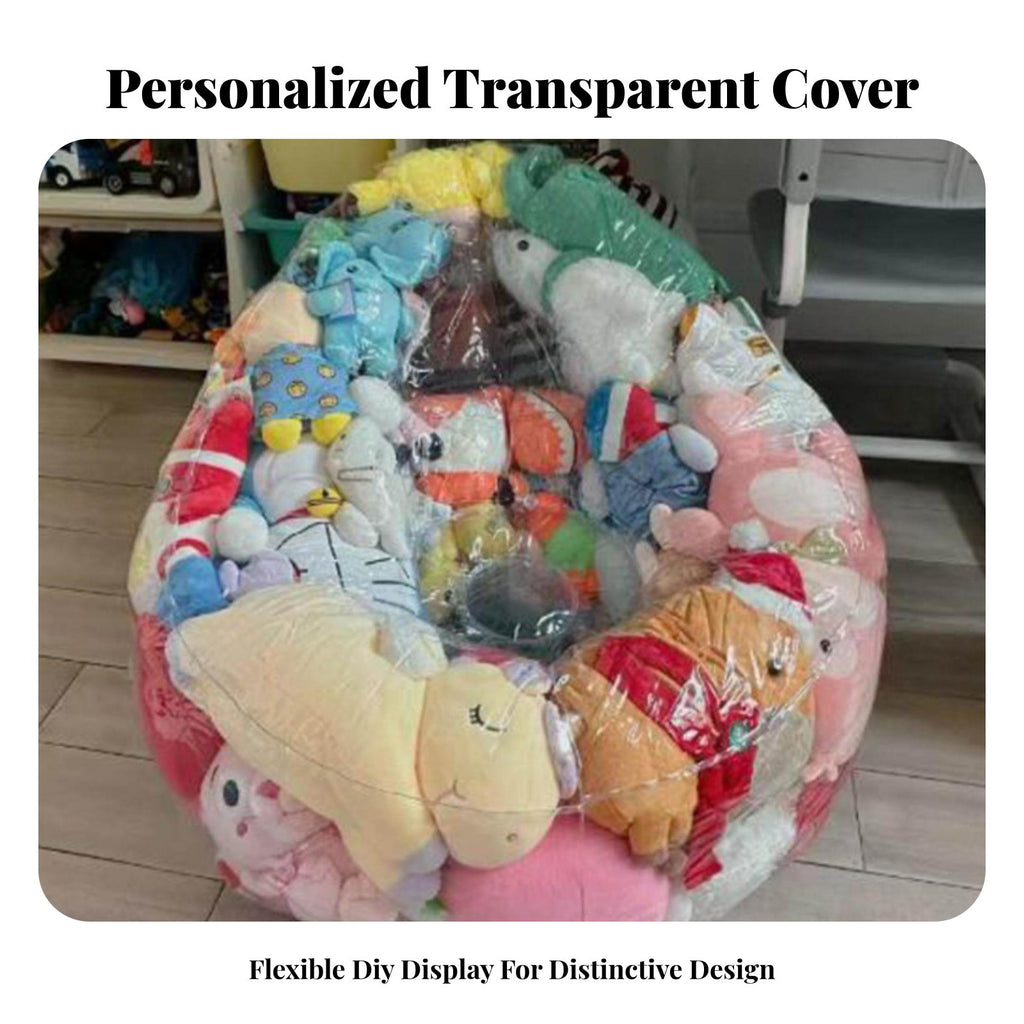 Easy to Fill Stuffed Soft Storage Bean Bag Space Saving Stuffed Soft Storage Chair Large Capacity for Toddlers, Teens, Playroom, Bedroom