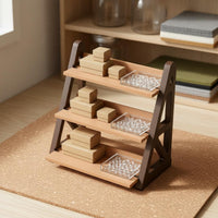 Miniature Storage Rack Scene Prop Dollhouse Storage Rack Realistic Design