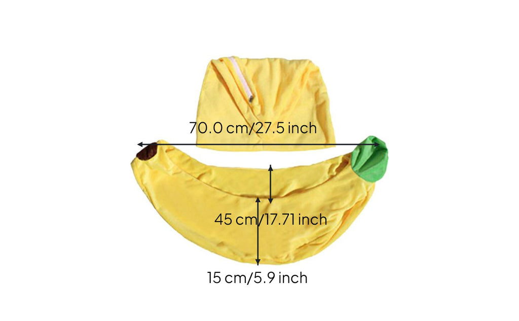 Banana Pet Bed, Cozy Plush, Removable Cover, All Seasons