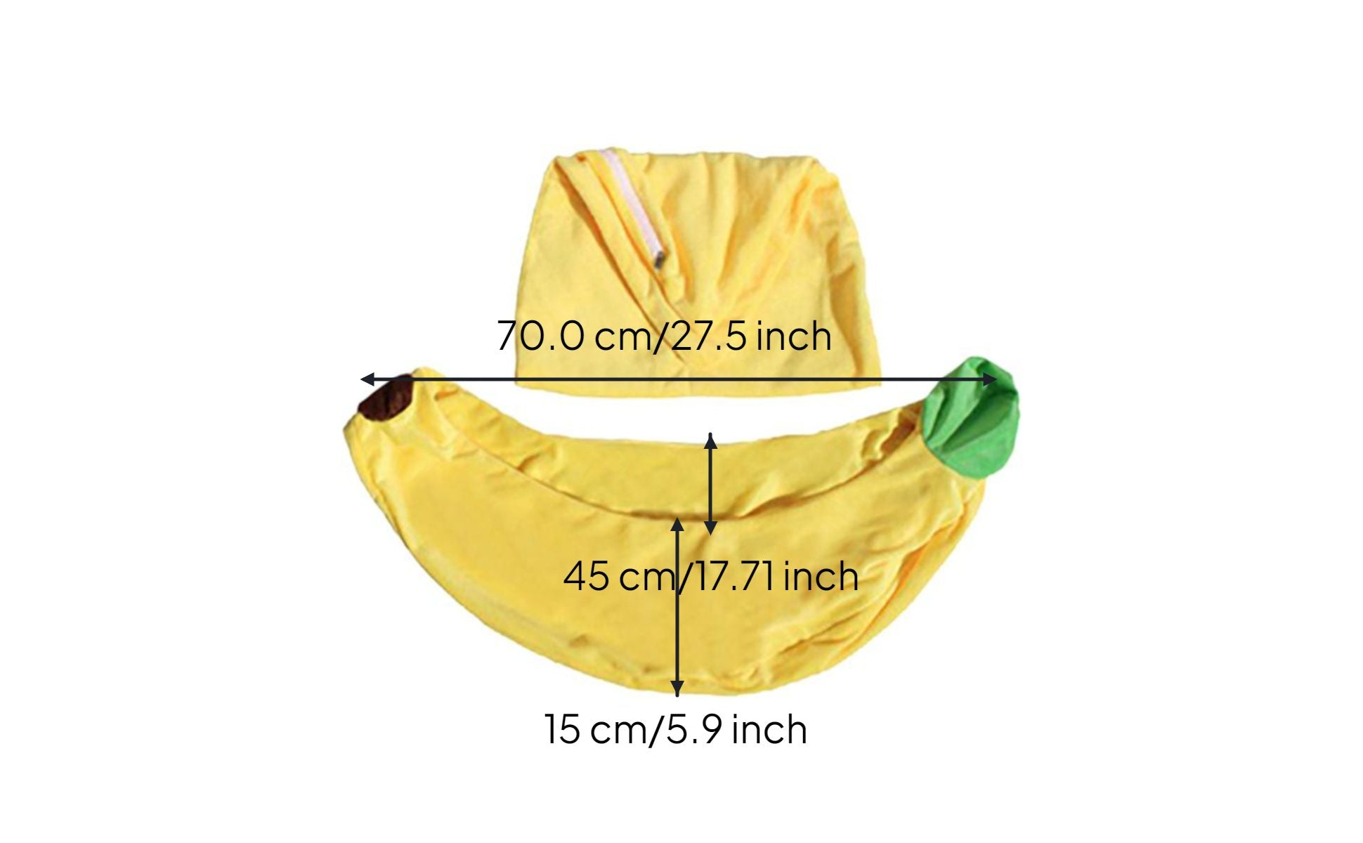 Banana Pet Bed, Cozy Plush, Removable Cover, All Seasons